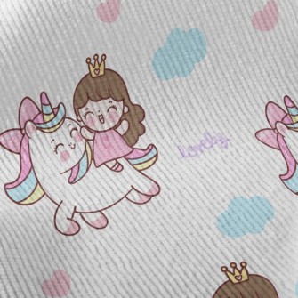 Unicorn And Little Girl Standard Corduroy