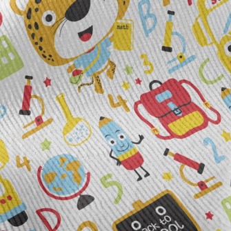 Cute Leopard Goes To School Standard Corduroy