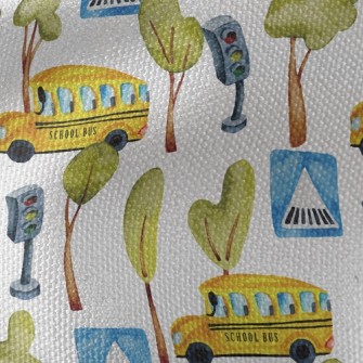Good Morning School Bus Waterproof Canvas