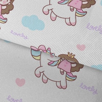Unicorn And Little Girl Waterproof Oxford