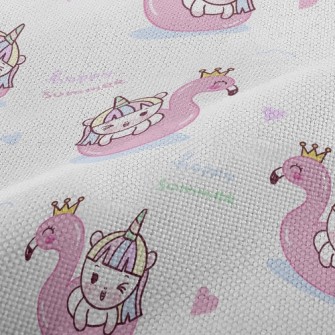 Unicorn Flamingo Swim Ring Performance Linen
