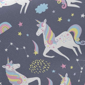 Rainbow Color Unicorn Twill