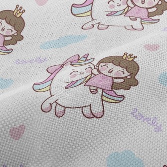 Unicorn And Little Girl Performance Linen