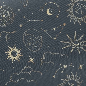 Psychedelic Eyes Sun Moon Twill