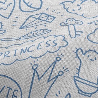 Cute Things Doodles Performance Linen