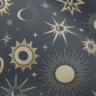 Mysterious Lines Sun Stars Chiffon