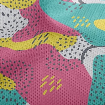 Irregular Dots Abstract Athletic Mesh Flat Back