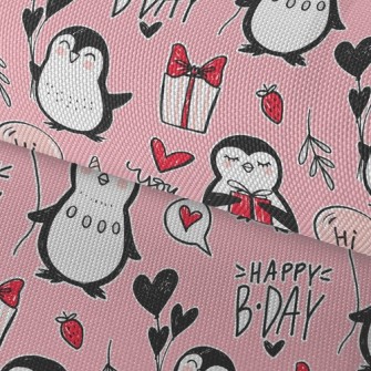 Penguin Celebrates Birthday Waterproof Oxford
