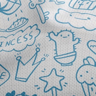 Cute Things Doodles Athletic Mesh Flat Back