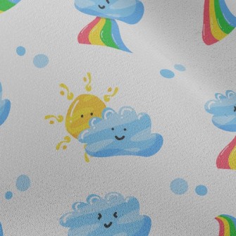 Sun Clouds Rainbow Chiffon