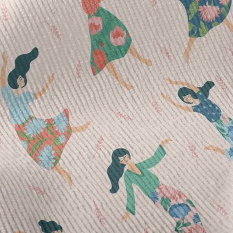 Happy Dancing Women Standard Corduroy