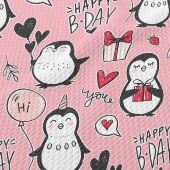 Penguin Celebrates Birthday Birdseye Piqué