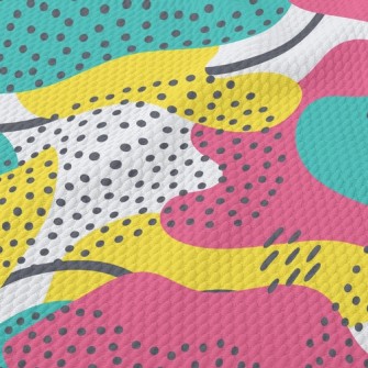 Irregular Dots Abstract Birdseye Piqué