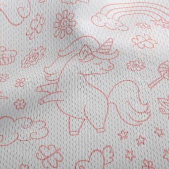 Dessert Garden Unicorn Athletic Mesh Flat Back