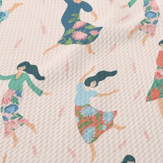 Happy Dancing Women Birdseye Piqué