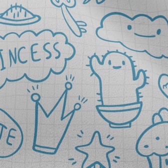 Cute Things Doodles Chiffon