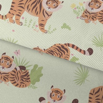 Tiger Playing In The Grassland Waterproof Oxford