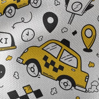 Taxi That Takes People Everywh Waterproof Canvas