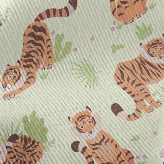 Tiger Playing In The Grassland Standard Corduroy