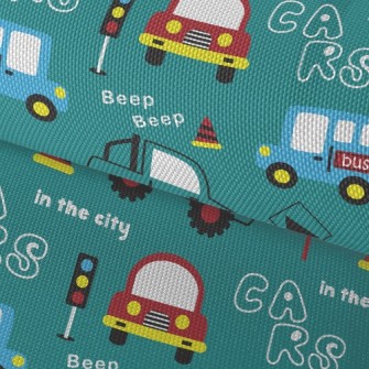 Car On Road Waterproof Oxford