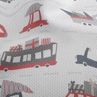 Large Truck Transporting Cargo Athletic Mesh Flat Back