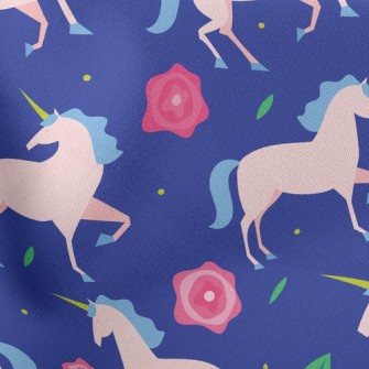 Elegant Unicorn And Rose Stretch Ponte