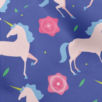 Elegant Unicorn And Rose Micro Fleece