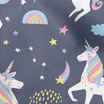 Rainbow Color Unicorn Micro Fleece