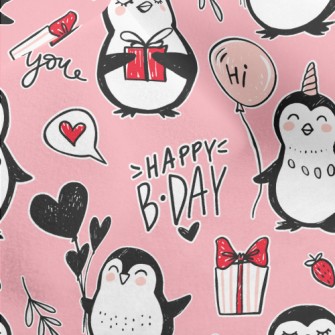 Penguin Celebrates Birthday Micro Fleece
