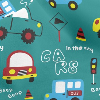 Car On Road Micro Fleece