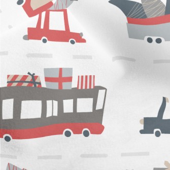 Large Truck Transporting Cargo Micro Fleece