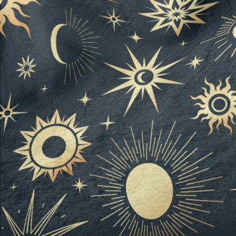 Mysterious Lines Sun Stars Minky