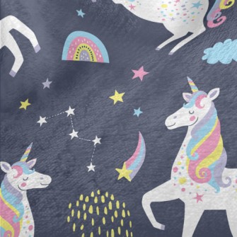 Rainbow Color Unicorn Minky