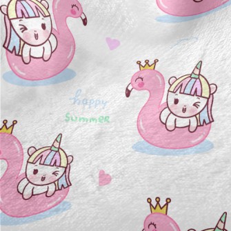 Unicorn Flamingo Swim Ring Minky