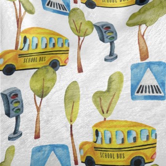 Good Morning School Bus Minky