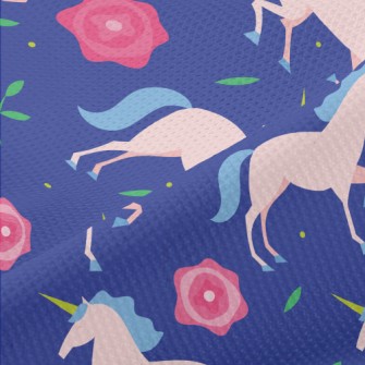 Elegant Unicorn And Rose Piqué