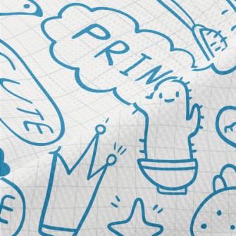 Cute Things Doodles Piqué