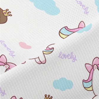 Unicorn And Little Girl Piqué