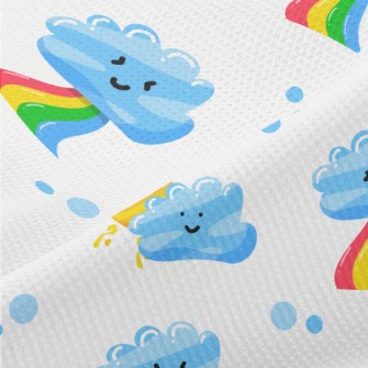 Sun Clouds Rainbow Piqué