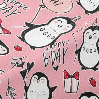 Penguin Celebrates Birthday Piqué