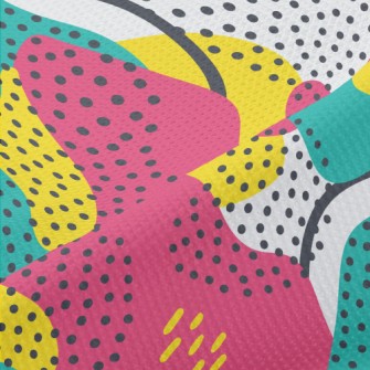 Irregular Dots Abstract Piqué