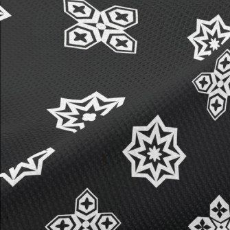 Polygonal Flower Shape Piqué