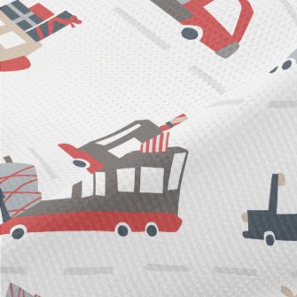 Large Truck Transporting Cargo Piqué