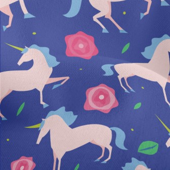 Elegant Unicorn And Rose Lightweight Performance Linen