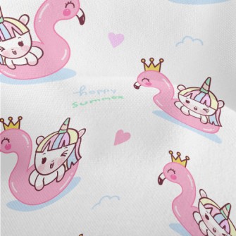 Unicorn Flamingo Swim Ring Lightweight Performance Linen