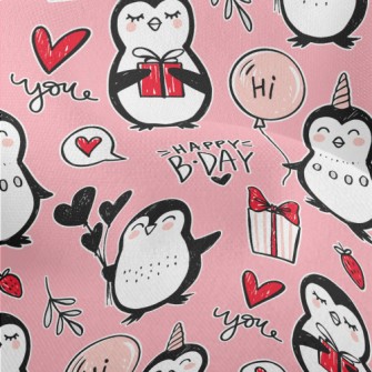 Penguin Celebrates Birthday Lightweight Performance Linen