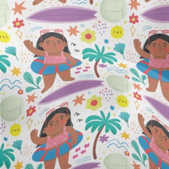 Cute Girl On Vacation At Seasi Lightweight Performance Linen