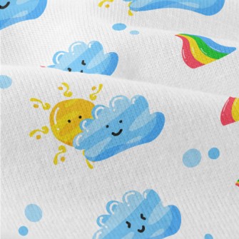 Sun Clouds Rainbow Modern Jersey