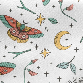 Mysterious Pattern Moth Jersey Backed Fleece