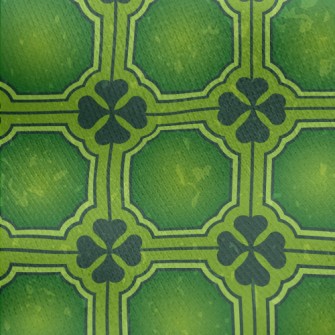 Clover Leaf Tiles Jersey Backed Fleece